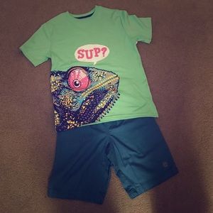 Boys 10/12 Iguana short set